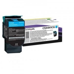 Lexmark toner: C544, C546, X544, X546, X548 4K cyaan ret.pr. cartr.