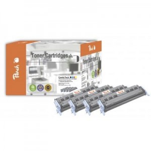 Peach toner: Combi Pack, compatible with Q6000A, Q6001A, Q6002A, Q6003A - Zwart, Cyaan, Magenta, Geel