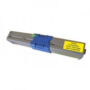 Peach toner: Toner Cartridge yellow, compatible with 44469704 - Geel