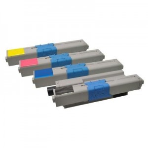 V7 toner: Toner for select OKI printers - Replaces 44469803/706/705/704 - Zwart, Cyaan, Magenta, Geel