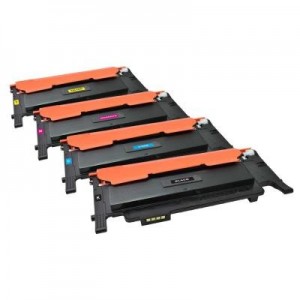 V7 toner: Toner for select Samsung printers - Replaces CLT-P4072C - Zwart, Cyaan, Magenta, Geel