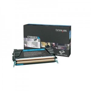 Lexmark toner: C736, X736, X738 10K cyaan tonercartridge