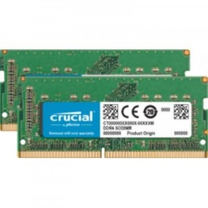Crucial RAM-geheugen: 32GB Kit (2 x 16GB), DDR4-2400, SODIMM, for Mac - Zwart, Groen