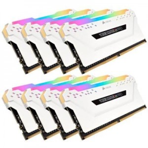 Corsair RAM-geheugen: Vengeance 64GB (8 x 8GB) DDR4 DRAM 2666MHz C16 Memory Kit, White - Wit