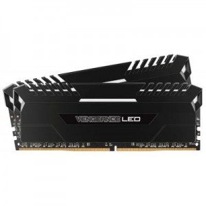 Corsair RAM-geheugen: Vengeance LED 2x16GB DDR4-2666 - Zwart, Wit