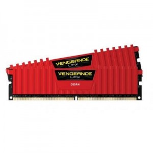 Corsair RAM-geheugen: Vengeance 16GB, DDR4 - Zwart, Rood