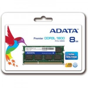 ADATA RAM-geheugen: 8GB DDR3L SO DIMM 1600 512x8 Singal Tray - Groen