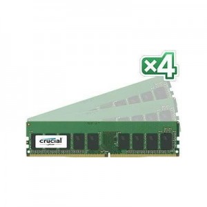 Crucial RAM-geheugen: 64GB 4 x 16GB DDR4-2400 ECC UDIMM