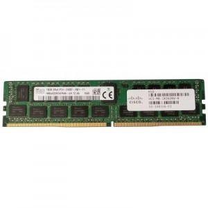 Cisco RAM-geheugen: 16GB DDR4, 2400MHz RDIMM, PC4-19200, dual rank/x4, 1.2V - Zwart, Groen