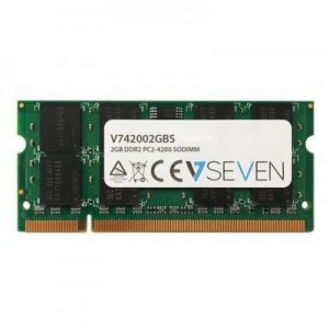 V7 RAM-geheugen: 2GB DDR2 PC2-4200 533Mhz SO DIMM Notebook Memory Module -42002GBS - Groen