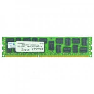 2-Power RAM-geheugen: 8GB DDR3 1333MHz ECC RDIMM 2Rx4 LV Memory - replaces KVR13LR9S8/4