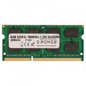 2-Power RAM-geheugen: 8GB PC3-14900 1866MHz 1.35V SODIMM Memory - replaces V7149008GBS-LV