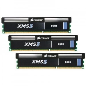 Corsair RAM-geheugen: 3x4GB DDR3, 1333MHz, 240pin DIMM