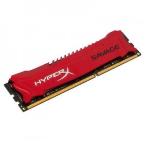 HyperX RAM-geheugen: HyperX Savage 4GB 1600MHz DDR3 - Rood