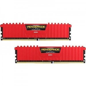 Corsair RAM-geheugen: Vengeance 16GB DDR4 3000 MHz Kit - Rood