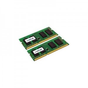 Crucial RAM-geheugen: 2x 2GB, DDR3, 1600MHz, 204pin - Groen