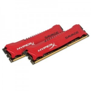 HyperX RAM-geheugen: HyperX Savage 8GB 1600MHz DDR3 Kit of 2 - Rood