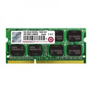 Transcend RAM-geheugen: JetRam 8GB DDR3L 1600MHz SO-DIMM 1.35V 512Mx8 Dual Rank - Groen