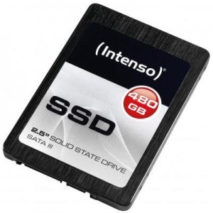 Intenso SSD: 480GB SSD Sata III (6 Gbps), 520/500MB/s - Zwart