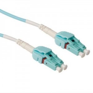 Advanced Cable Technology fiber optic kabel: 3 metre Multimode 50/125 OM3 duplex uniboot fiber cable with LC connectors