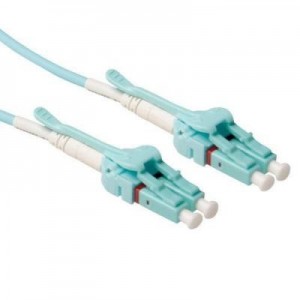 Advanced Cable Technology fiber optic kabel: 0.5 metre Multimode 50/125 OM3 duplex uniboot fiber cable with LC .....