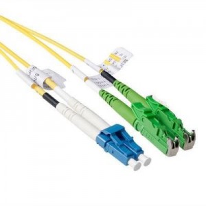 Advanced Cable Technology fiber optic kabel: 5 metre LSZH Singlemode 9/125 OS2 fiber patch cable duplex with E2000/APC .....