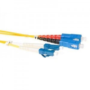 Advanced Cable Technology fiber optic kabel: 25 metre LSZH Singlemode 9/125 OS2 fiber patch cable duplex with LC and SC .....