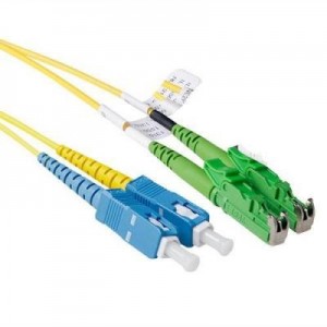 Advanced Cable Technology fiber optic kabel: 5 metre LSZH Singlemode 9/125 OS2 fiber patch cable duplex with E2000/APC .....