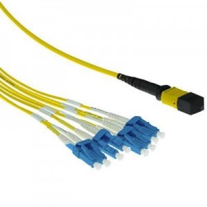 Advanced Cable Technology fiber optic kabel: 5 meter Singlemode 9/125 OS2 fanout patchkabel 1 X MTP female - 4 X LC .....