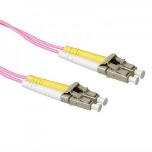 Advanced Cable Technology fiber optic kabel: 0,25 meter LSZH Multimode 50/125 OM4 glasvezel patchkabel duplex met LC .....