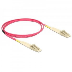 DeLOCK fiber optic kabel: Cable Optical Fiber LC / LC Multimode OM4 1 m
