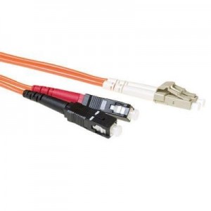 Advanced Cable Technology fiber optic kabel: 0,5 meter LSZH Multimode 50/125 OM2 glasvezel patchkabel duplex met LC en .....