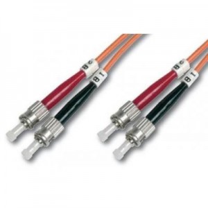 Digitus fiber optic kabel: Fiber Optic Patch Cord, Duplex, ST/ST MultiMode, OM2, 50/125µ", 5.0m