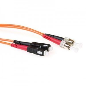 Advanced Cable Technology fiber optic kabel: 0,5 meter LSZH Multimode 50/125 OM2 glasvezel patchkabel duplex met SC en .....