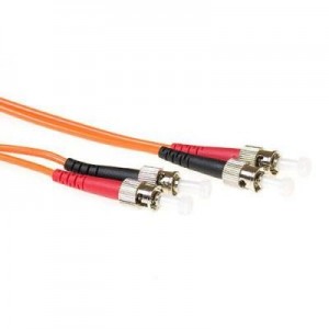 Advanced Cable Technology fiber optic kabel: 1,5 meter LSZH Multimode 50/125 OM2 glasvezel patchkabel duplex met ST .....