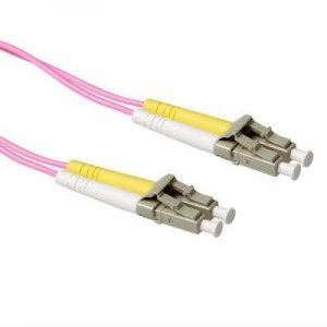 Advanced Cable Technology fiber optic kabel: 0,5 meter LSZH Multimode 50/125 OM4 glasvezel patchkabel duplex met LC .....