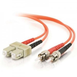 C2G fiber optic kabel: 15m SC-ST 50/125 OM2 Duplex Multimode PVC Fibre Optic Cable (LSZH) - Orange