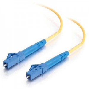 C2G fiber optic kabel: 15m LC-LC 9/125 OS1 Duplex Singlemode PVC Fibre Optic Cable (LSZH) - Yellow