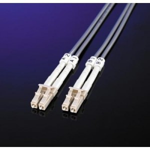 ROLINE fiber optic kabel: fibre kabel 50/125µm LC/LC, grijs 0,5m