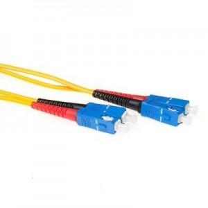 Advanced Cable Technology fiber optic kabel: 0,5 meter LSZH Singlemode 9/125 OS2 glasvezel patchkabel duplex met SC .....