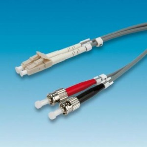 ROLINE fiber optic kabel: fibre kabel 50/125µm LC/ST, grijs 0,5m