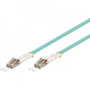 Microconnect fiber optic kabel: LC/UPC-LC/UPC, 50/125 OM3, 100m, Aqua