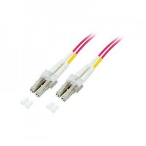 EFB Elektronik fiber optic kabel: Duplex Jumper LC/LC, 50/125µ, 1m, OM4, LSZH, violet