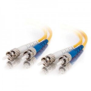 C2G fiber optic kabel: 2m ST-ST 9/125 OS1 Duplex Singlemode PVC Fibre Optic Cable (LSZH) - Yellow
