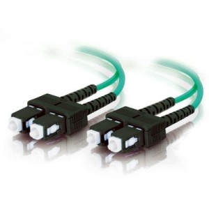 C2G fiber optic kabel: 7m SC-SC 10Gb 50/125 OM3 Duplex Multimode PVC Fibre Optic Cable (LSZH) - Aqua