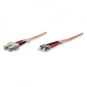 Intellinet fiber optic kabel: ST/SC, 50/125 µm, OM2, 10.0 m