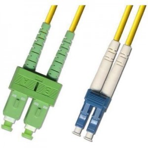 Microconnect fiber optic kabel: SC/APC-LC/UPC 0.5m 9/125 OS2