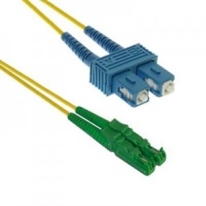 EECONN fiber optic kabel: Glasvezel Patchkabel, 9/125 (OS1), E2000/APC - SC, Duplex, 3m