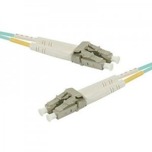 Connect fiber optic kabel: 25 m OM3 50/125 LSZH LC/LC Fiber Duplex Patch Cord - Aqua