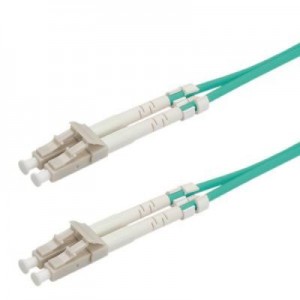 Value fiber optic kabel: Fibre Optic Jumper Cable, 50/125µm, LC/LC, OM3, turquoise 2 m